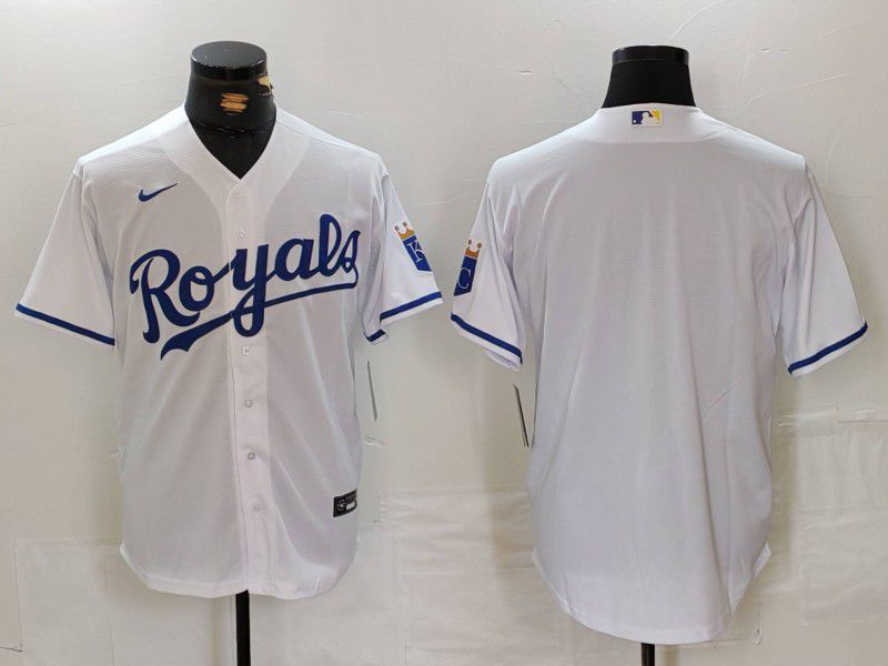 Men Kansas City Royals Blank White Game 2024 Nike MLB Jersey style 1